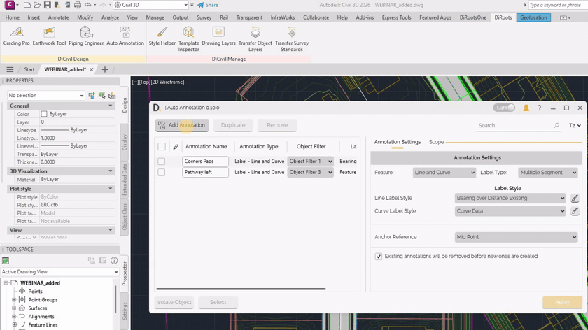 Additional Inputs Surface Case